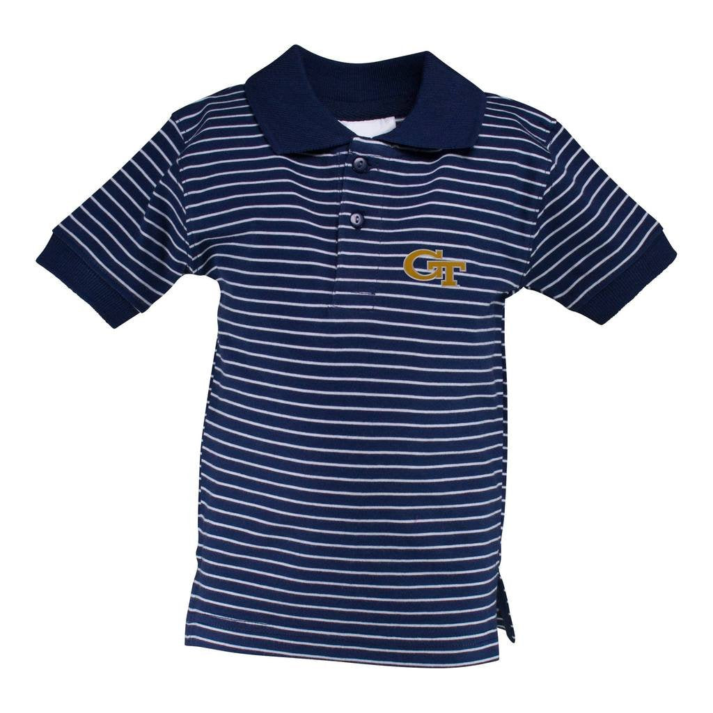 Georgia Tech Stripe Jersey Golf Shirt
