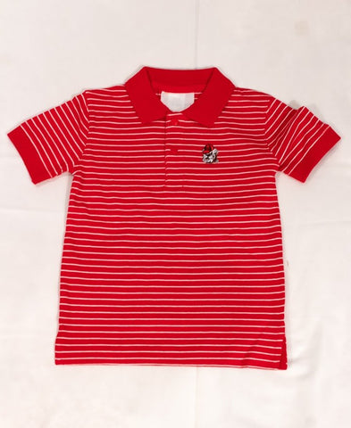Georgia Bulldog Stripe Jersey Golf Shirt